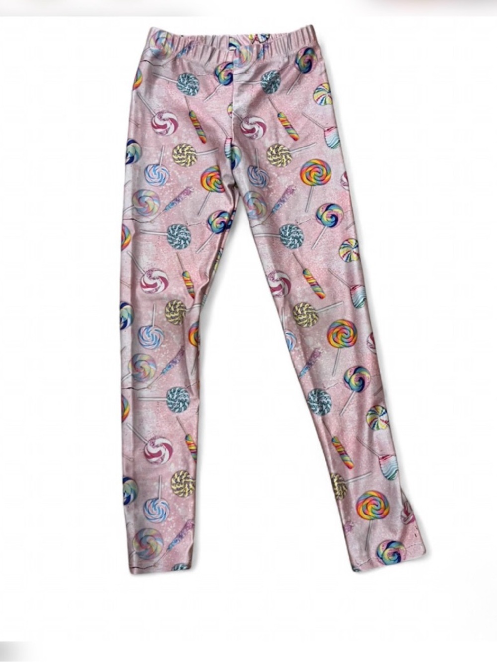PIXIELANE- Kids Pink Candy Print Leggings